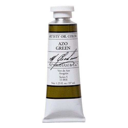 M. Graham & Co., Artists', Oil Paint, 1.25oz, Azo Green